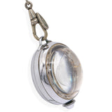 Vintage Bucherer Skeleton Ball Crystal Bead Chain Watch Pendant Necklace