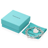 Tiffany Sterling Silver Return to Tiffany Heart Tag Charm Bracelet