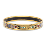 Michaela Frey Wien Gold-Tone Enamel Egyptian Revival Bangle Bracelet