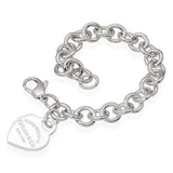 Tiffany Sterling Silver Return to Tiffany Heart Tag Charm Bracelet