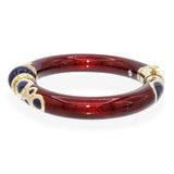 La Nouvelle Bague 18k Yellow Gold and Sterling Silver Enamel Bangle Bracelet