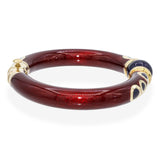 La Nouvelle Bague 18k Yellow Gold and Sterling Silver Enamel Bangle Bracelet
