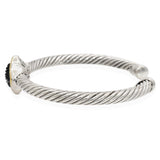 David Yurman Sterling Silver & 18k Gold Black Onyx Cable Cuff Bracelet