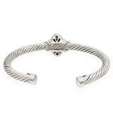 David Yurman Sterling Silver & 18k Gold Black Onyx Cable Cuff Bracelet