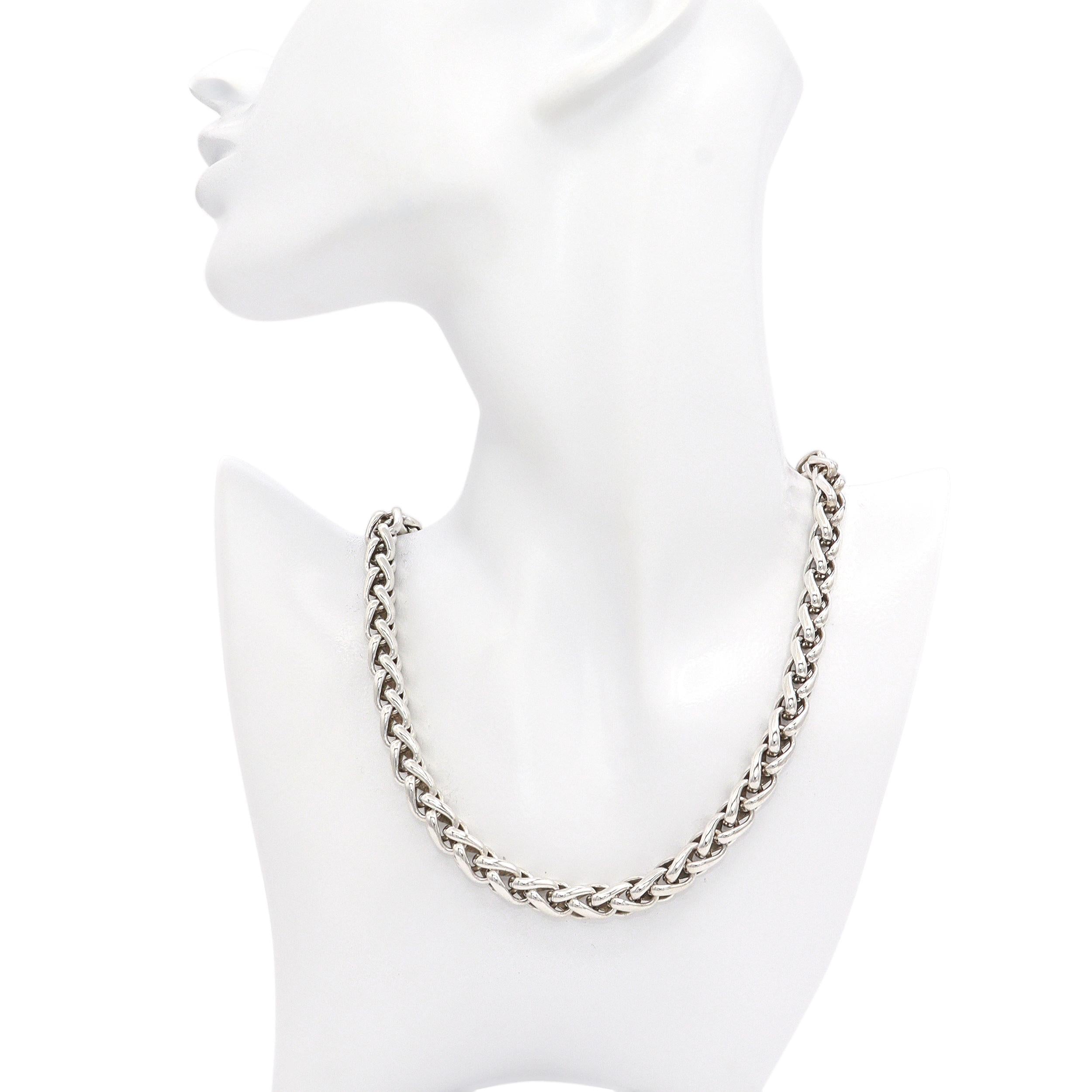 David Yurman Two-Tone Sterling Silver Wheat Chain Necklace