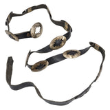 Vintage Southwestern Sterling Silver Concho Leather Belt