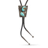 Vintage Southwestern Sterling Silver Turquoise Bolo Tie