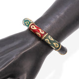 La Nouvelle Bague 18k Yellow Gold and Sterling Silver Enamel Bangle Bracelet