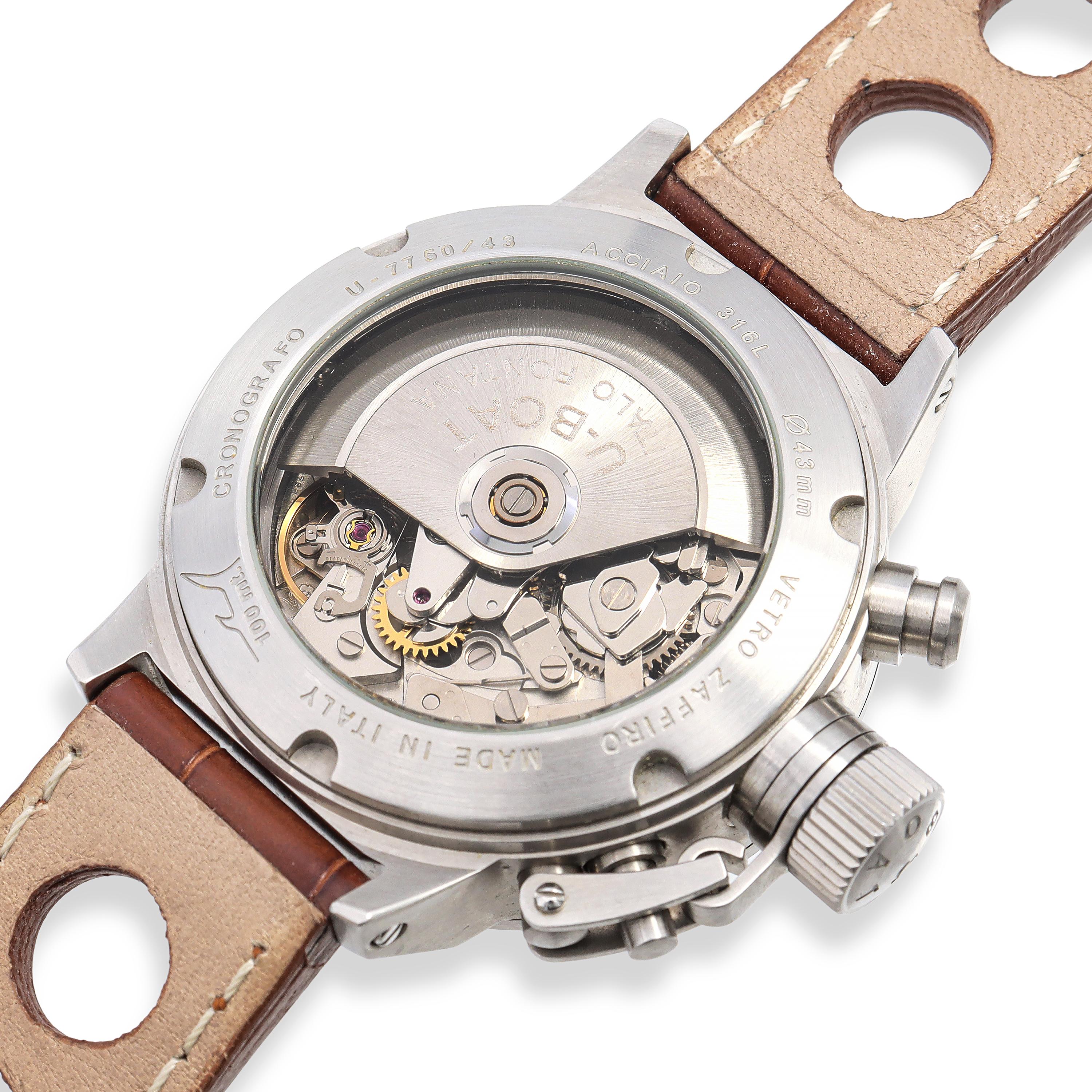 U-Boat Flightdeck Stainless Steel Chronograph Automatic Men's Watch U-7750/43