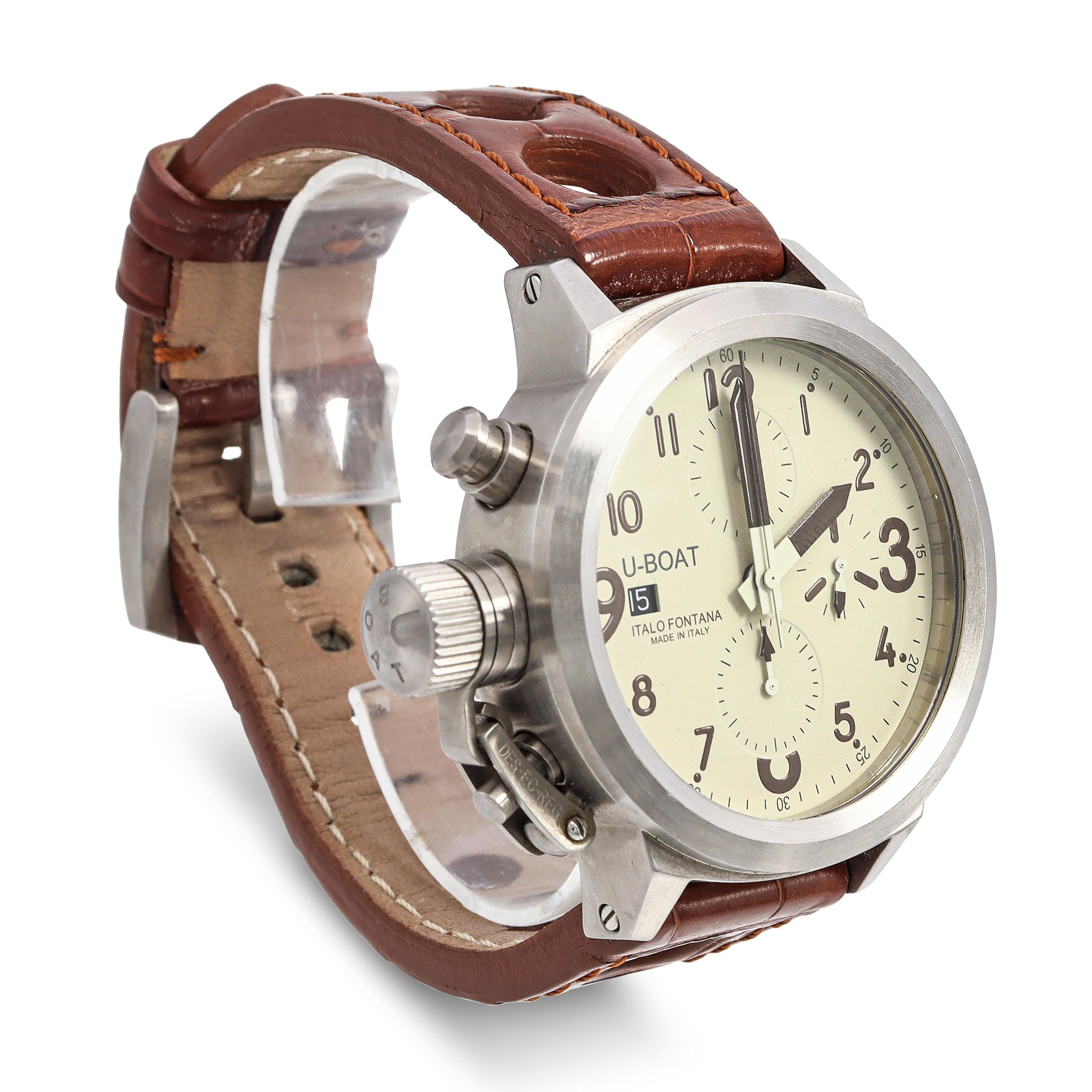 U-Boat Flightdeck Stainless Steel Chronograph Automatic Men's Watch U-7750/43