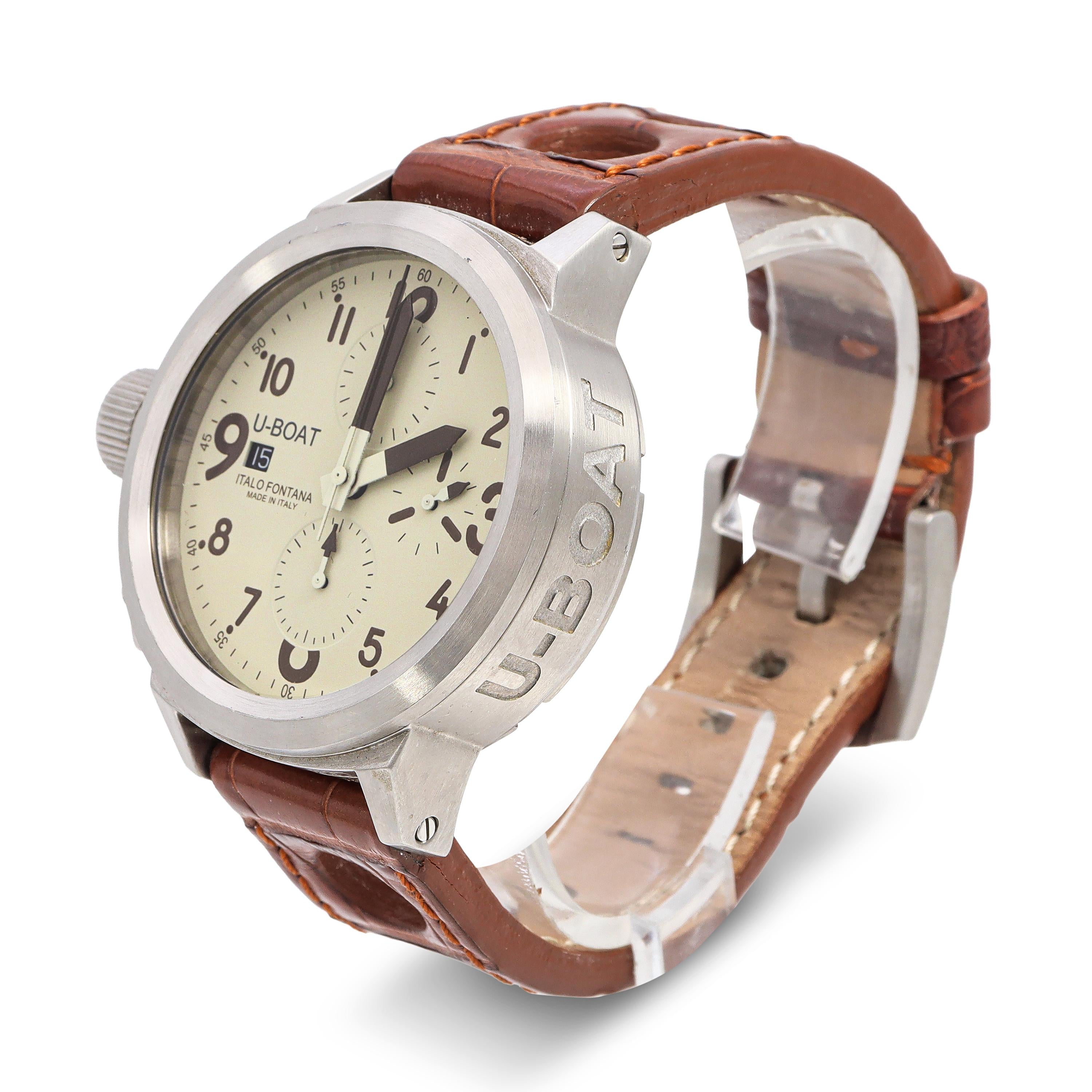 U-Boat Flightdeck Stainless Steel Chronograph Automatic Men's Watch U-7750/43