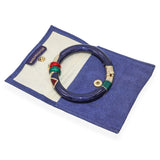 La Nouvelle Bague 18k Yellow Gold and Sterling Silver Enamel Bangle Bracelet