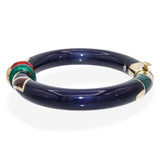 La Nouvelle Bague 18k Yellow Gold and Sterling Silver Enamel Bangle Bracelet