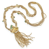 Vintage Boucher Gold Tone 7008 Tassel Necklace