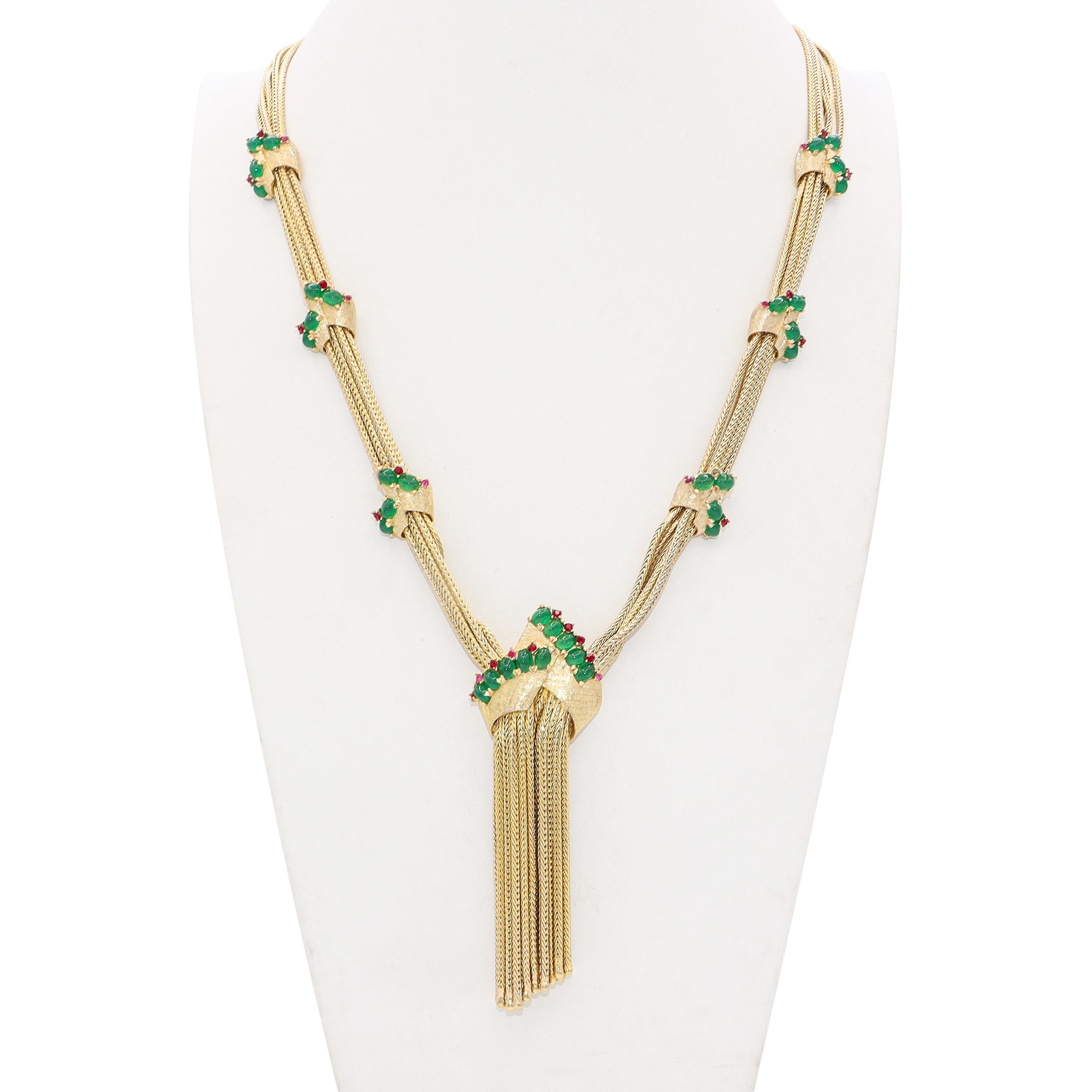 Vintage Boucher Gold Tone 7008 Tassel Necklace