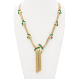 Vintage Boucher Gold Tone 7008 Tassel Necklace