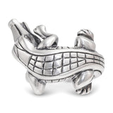 Barry Kieselstein-Cord Sterling Silver Crocodile Ring and Pearl Earrings Set