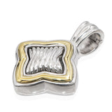 David Yurman Quatrefoil Sterling Silver & 18K Yellow Gold Cable Pendant Enhancer