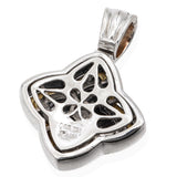 David Yurman Quatrefoil Sterling Silver & 18K Yellow Gold Cable Pendant Enhancer