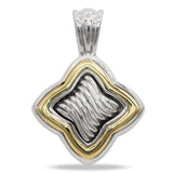 David Yurman Quatrefoil Sterling Silver & 18K Yellow Gold Cable Pendant Enhancer