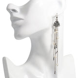 Barry Kieselstein-Cord Sterling Silver Crocodile Ring and Pearl Earrings Set