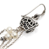 Barry Kieselstein-Cord Sterling Silver Crocodile Ring and Pearl Earrings Set