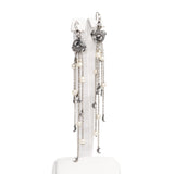 Barry Kieselstein-Cord Sterling Silver Crocodile Ring and Pearl Earrings Set