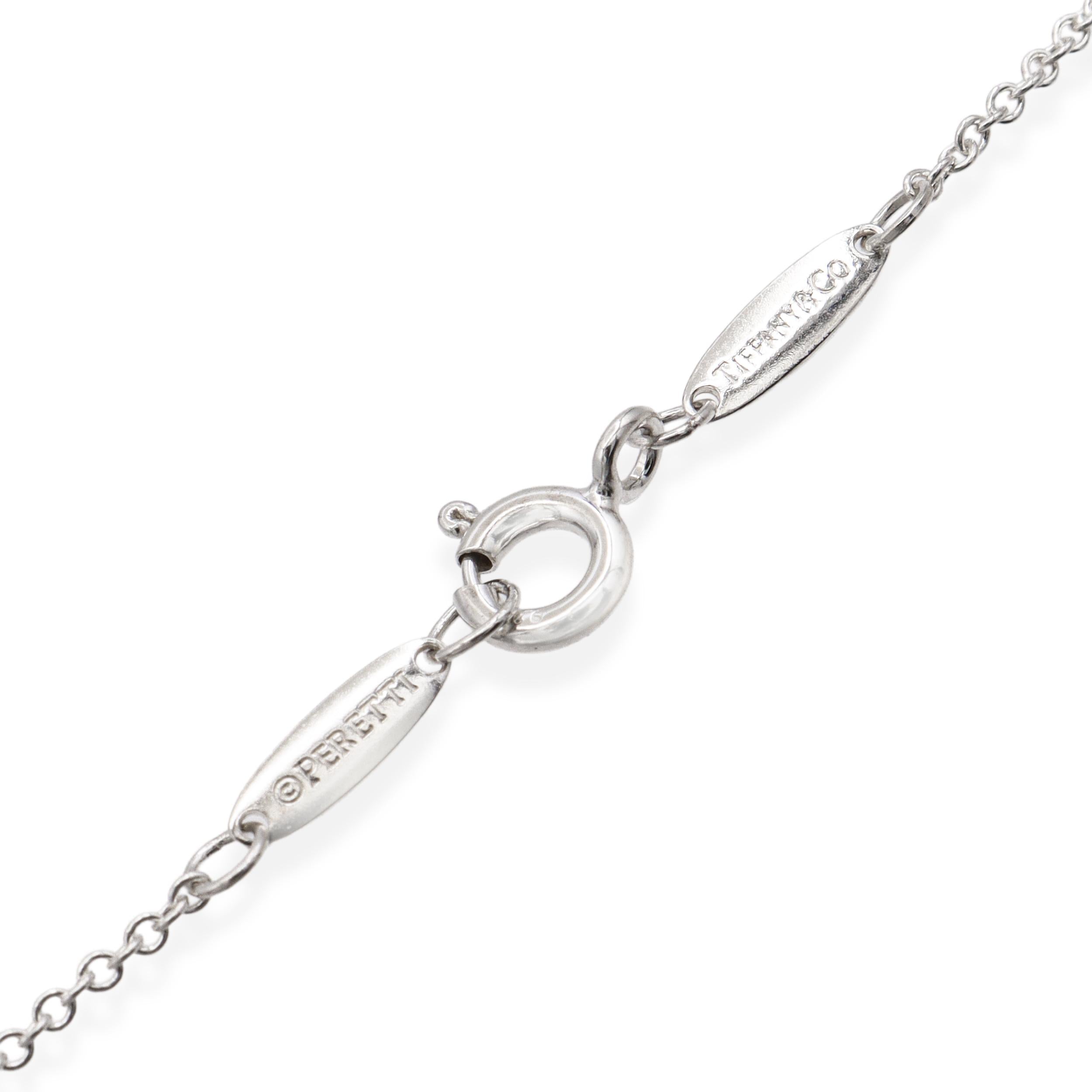 Tiffany & Co. Elsa Peretti Sterling Silver Letter K Initial Pendant Necklace