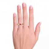 Vintage 14k Yellow Gold Flush Set Ruby Band Ring