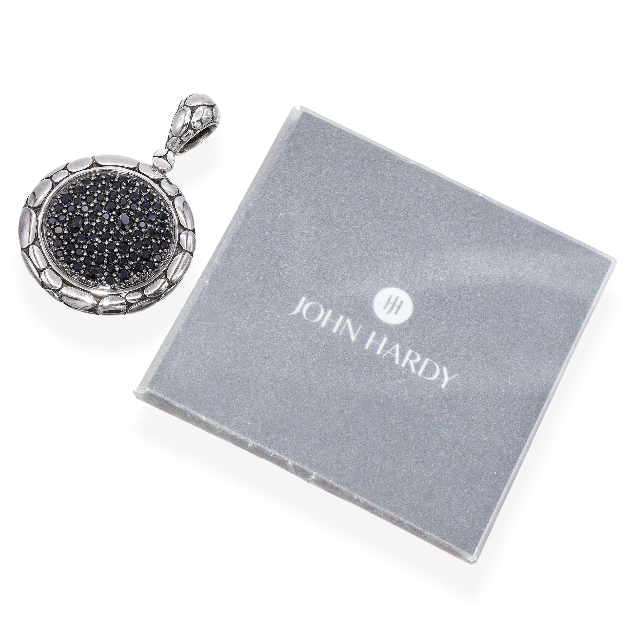 John Hardy Sterling Silver & Black Sapphire Kali Pendant