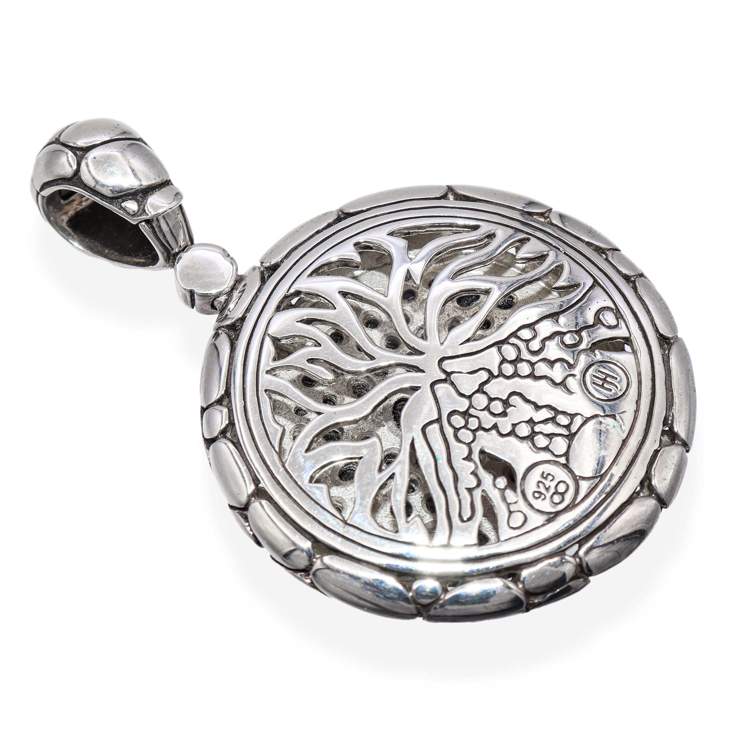 John Hardy Sterling Silver & Black Sapphire Kali Pendant