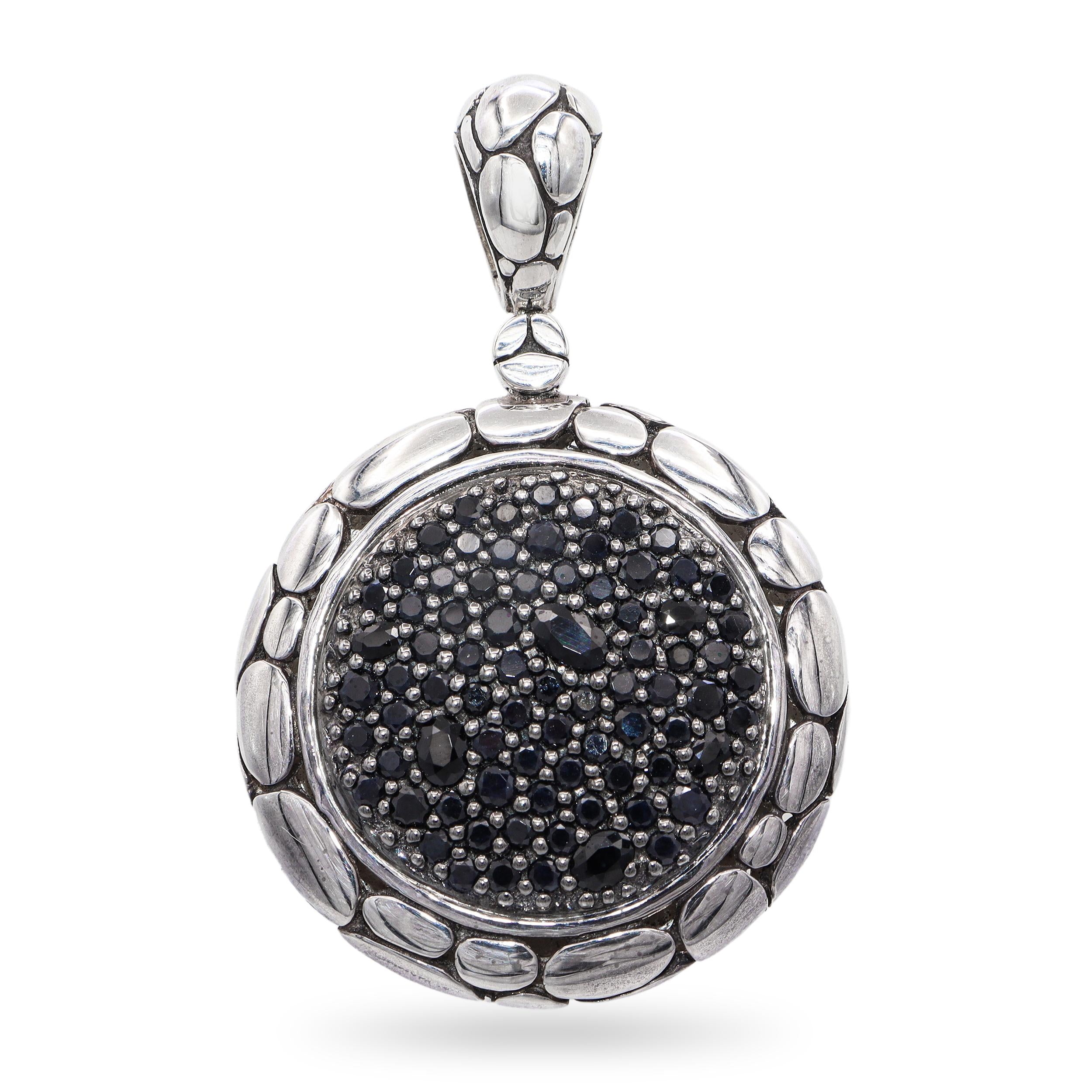John Hardy Sterling Silver & Black Sapphire Kali Pendant
