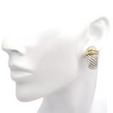 David Yurman 14K Yellow Gold & Sterling Silver Cable Shrimp Earrings