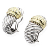 David Yurman 14K Yellow Gold & Sterling Silver Cable Shrimp Earrings