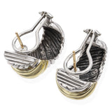 David Yurman 14K Yellow Gold & Sterling Silver Cable Shrimp Earrings