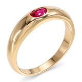 Vintage 14k Yellow Gold Flush Set Ruby Band Ring