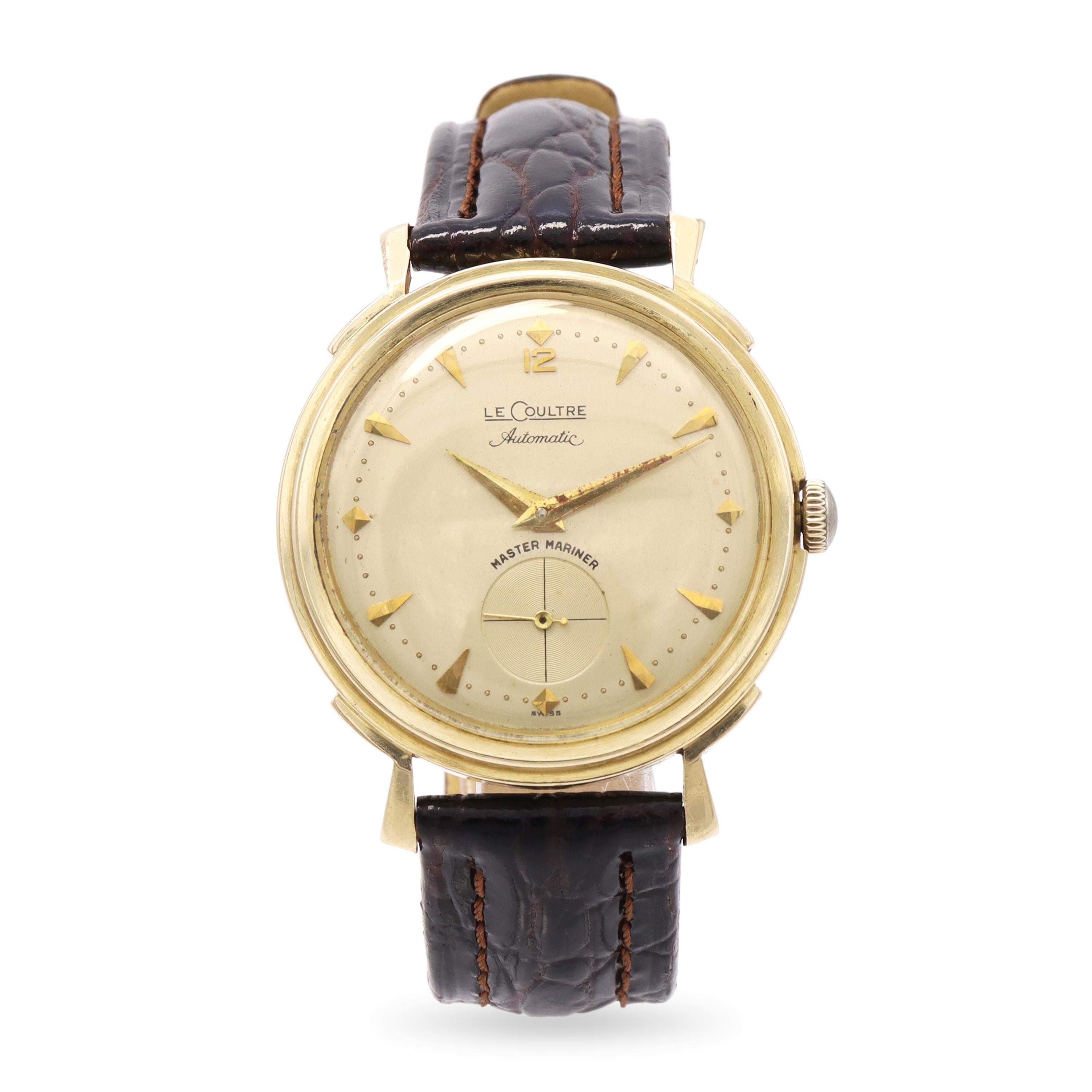 Vintage LeCoultre Master Mariner 14K Yellow Gold Automatic Men's Watch