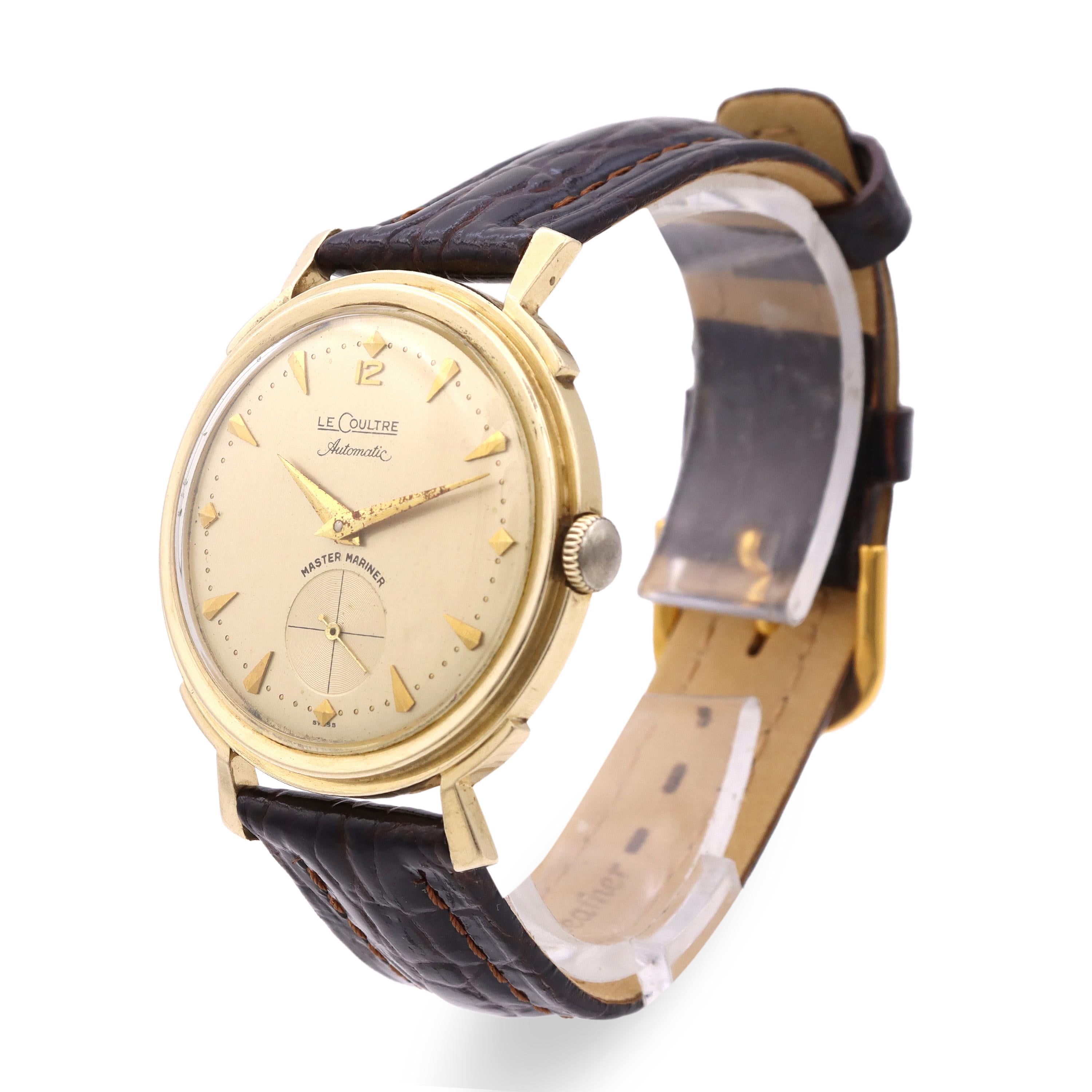 Vintage LeCoultre Master Mariner 14K Yellow Gold Automatic Men's Watch