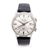 Vintage Bulova Wrist Alarm Stainless Steel Date Hand-Wind Men's Watch