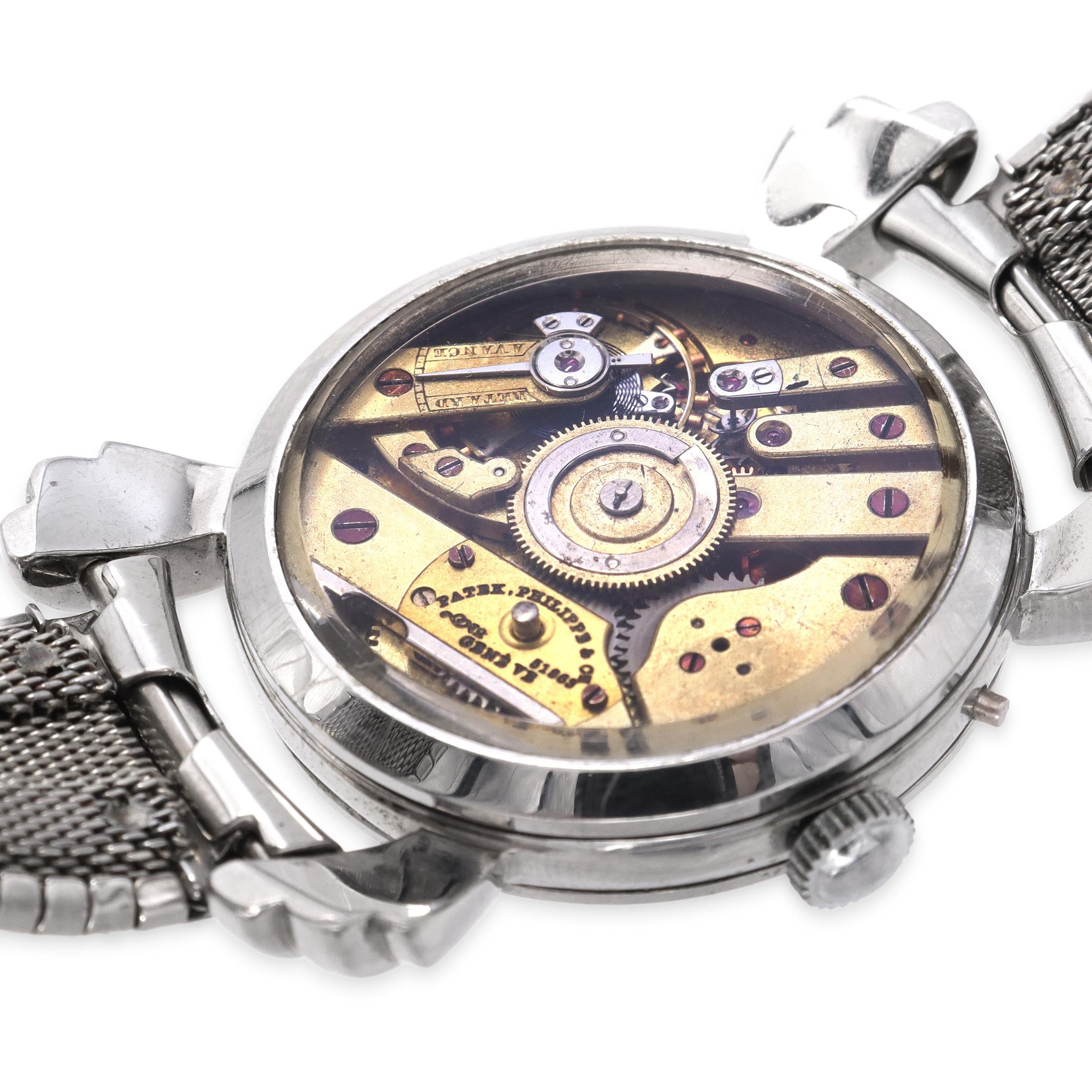 Vintage Patek Philippe Skeleton Back Hand Wind Men's Conversion Watch