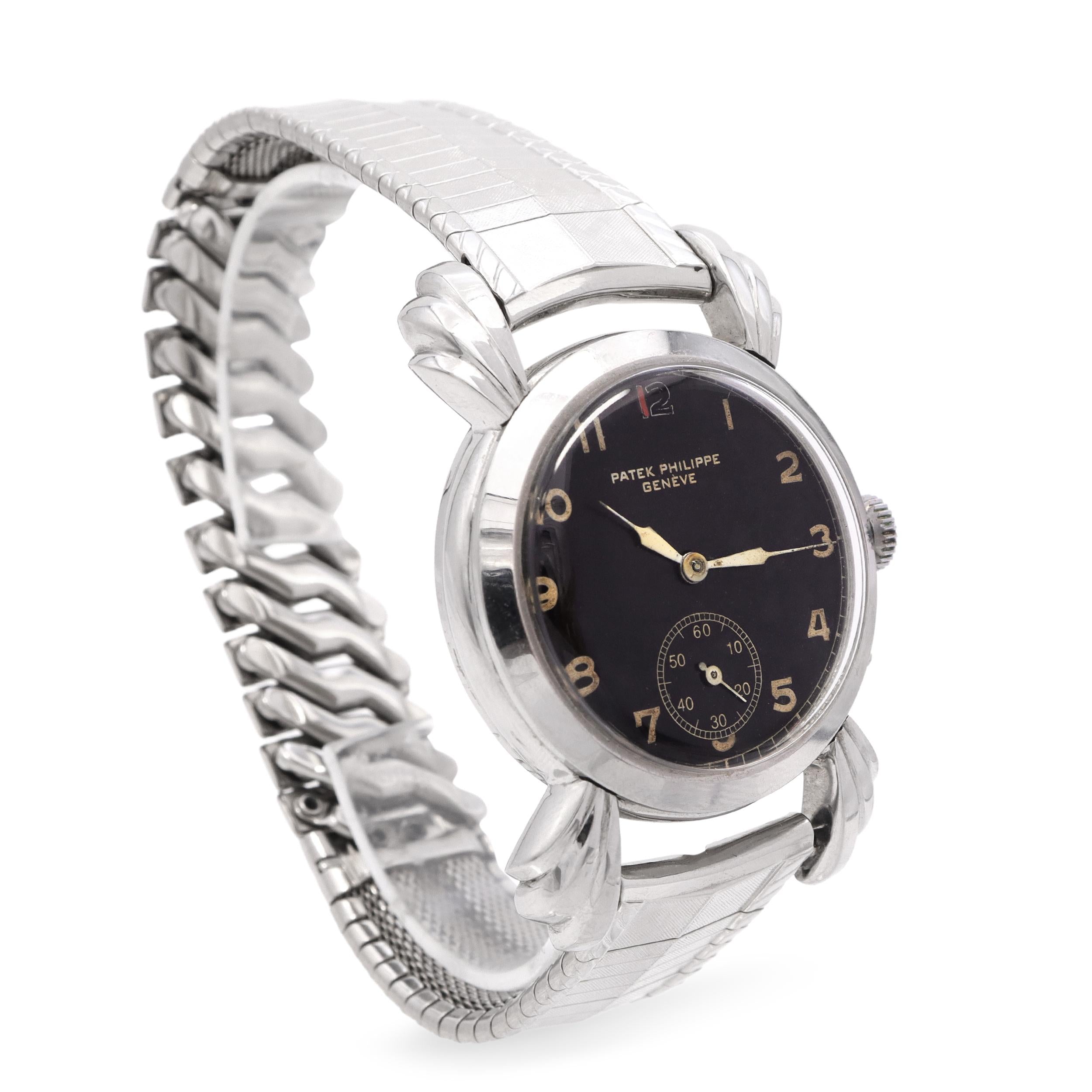 Vintage Patek Philippe Skeleton Back Hand Wind Men's Conversion Watch