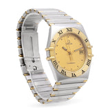 Omega Constellation Two-Tone Stainless Steel Date Quartz Watch