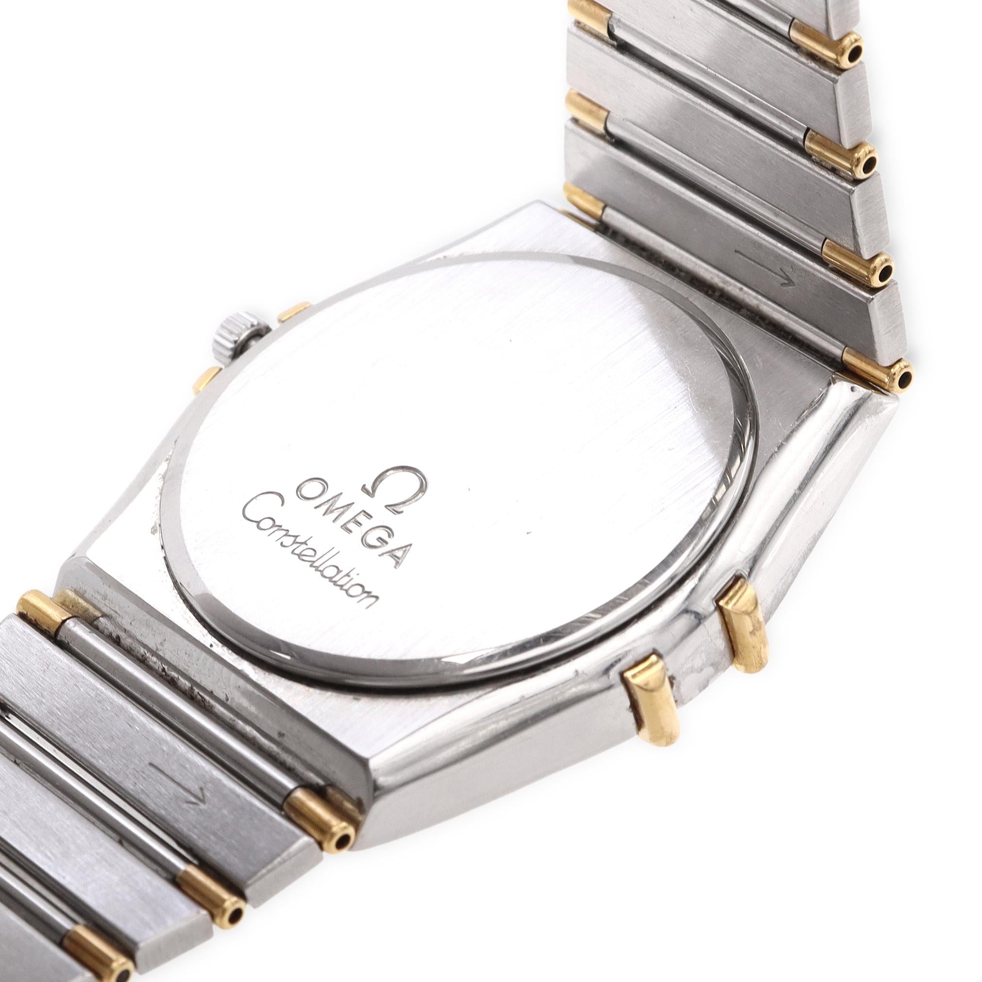 Omega Constellation Two-Tone Stainless Steel Date Quartz Watch