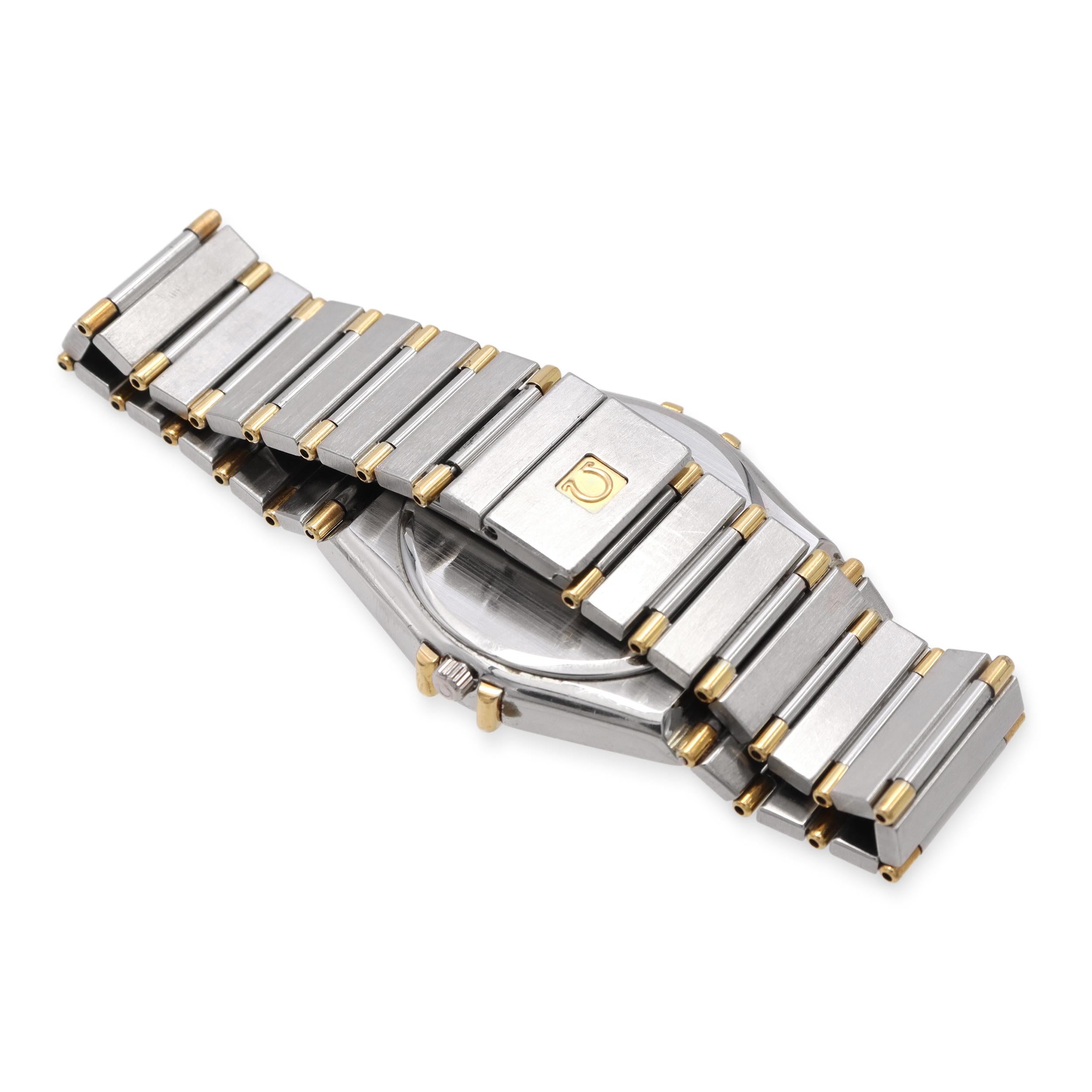 Omega Constellation Two-Tone Stainless Steel Date Quartz Watch
