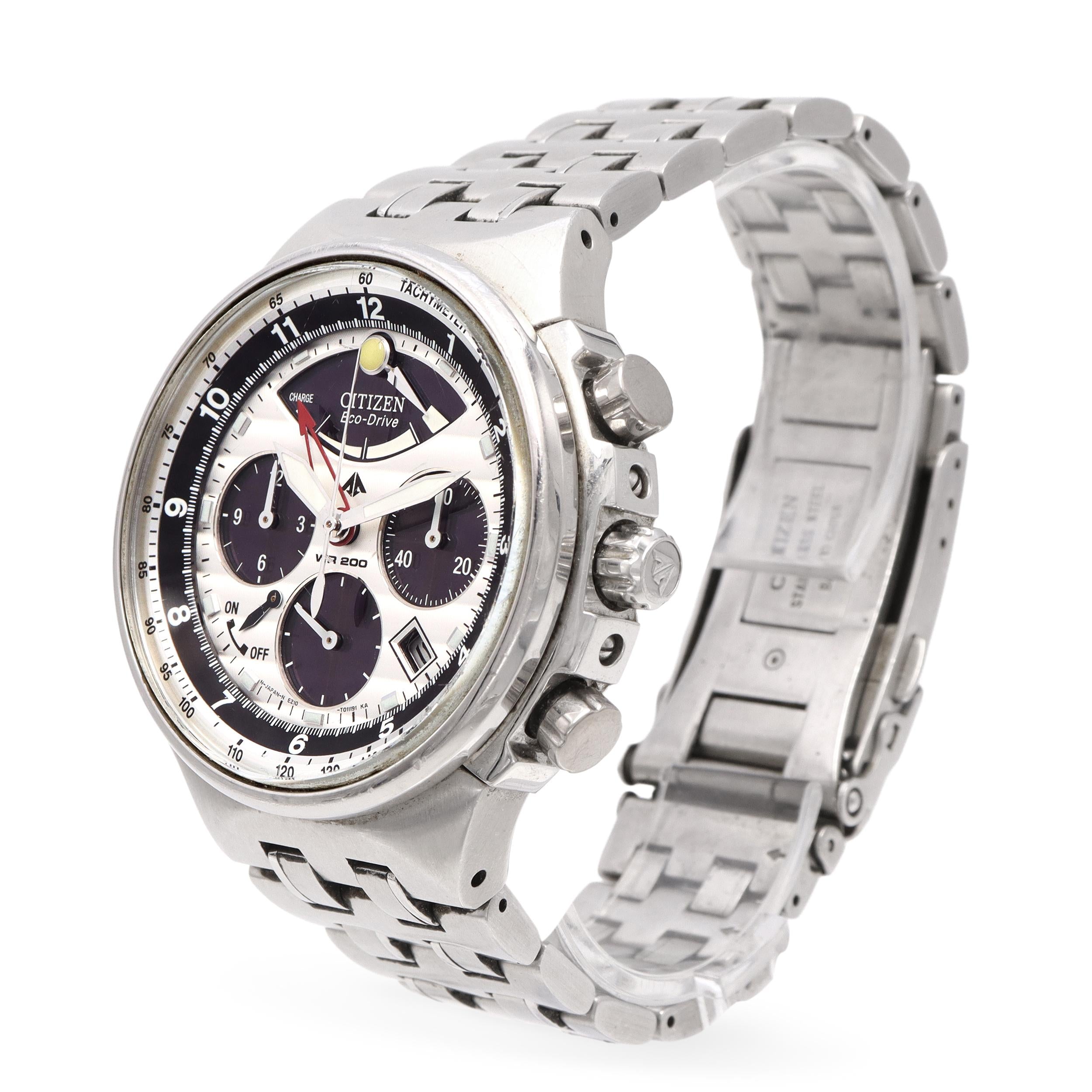 Citizen Eco-Drive Calibre 2100 Stainless Steel Chronograph Date Men's Watch