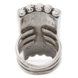Vintage Southwest Navajo Norman Paul Sterling Silver Turquoise Inlay Ring