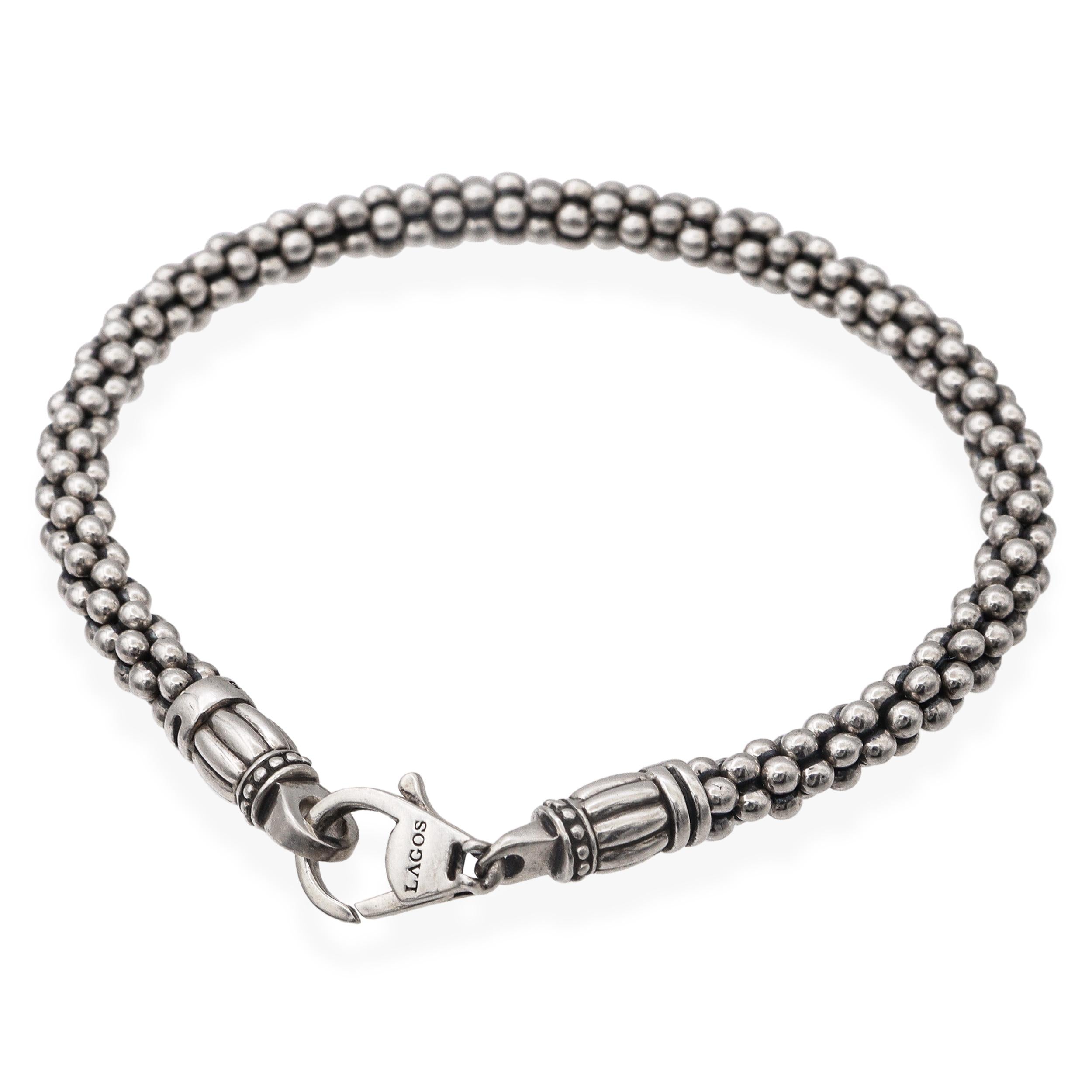 Lagos Caviar Sterling Silver Bead Bracelet