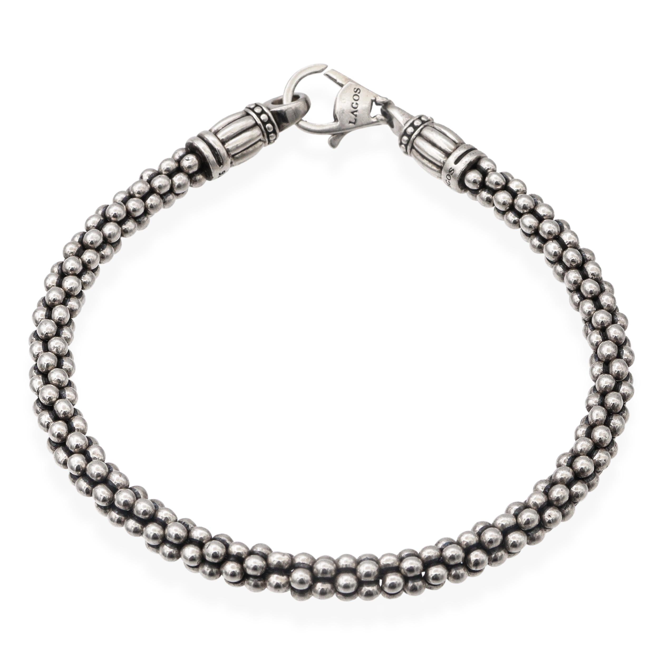 Lagos Caviar Sterling Silver Bead Bracelet
