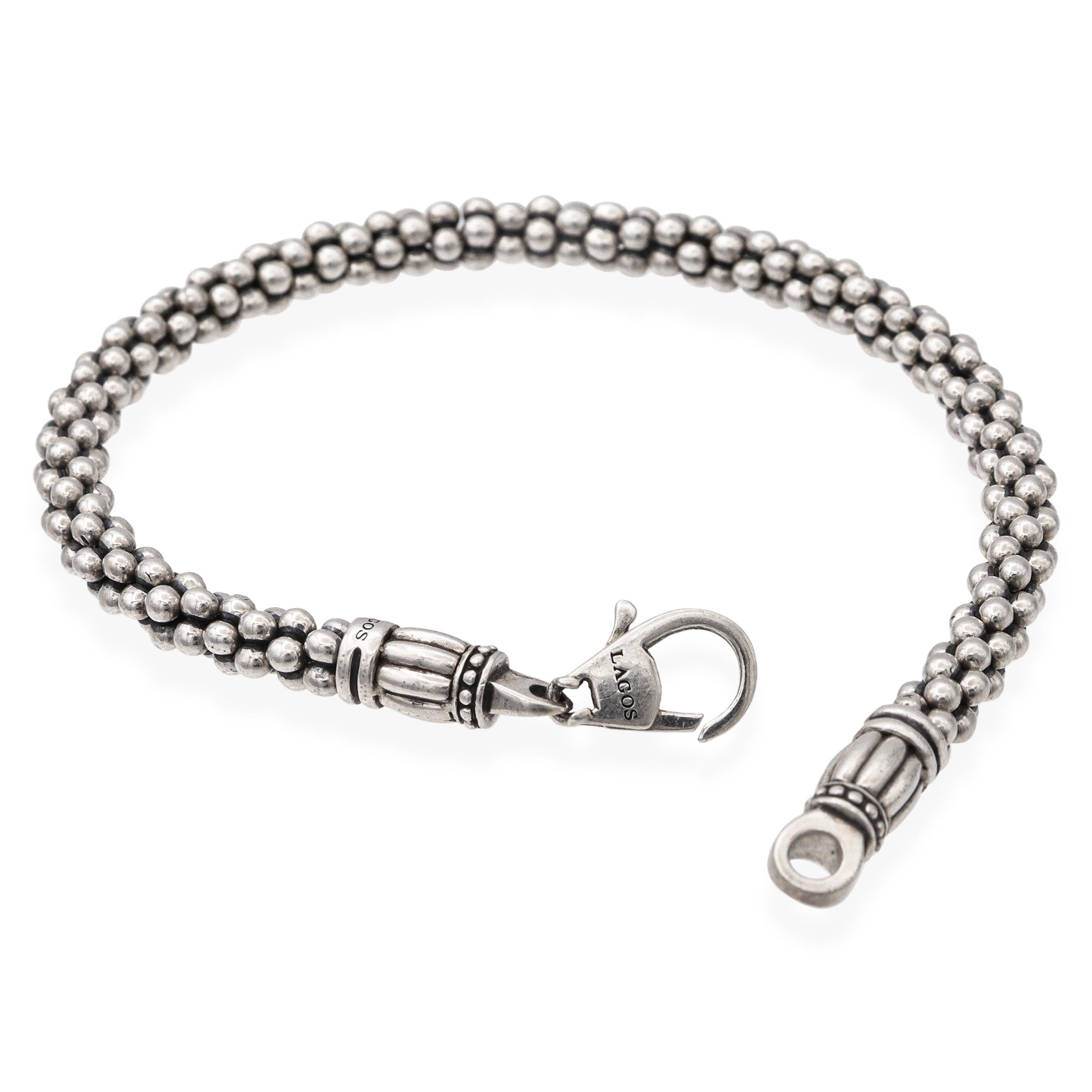 Lagos Caviar Sterling Silver Bead Bracelet