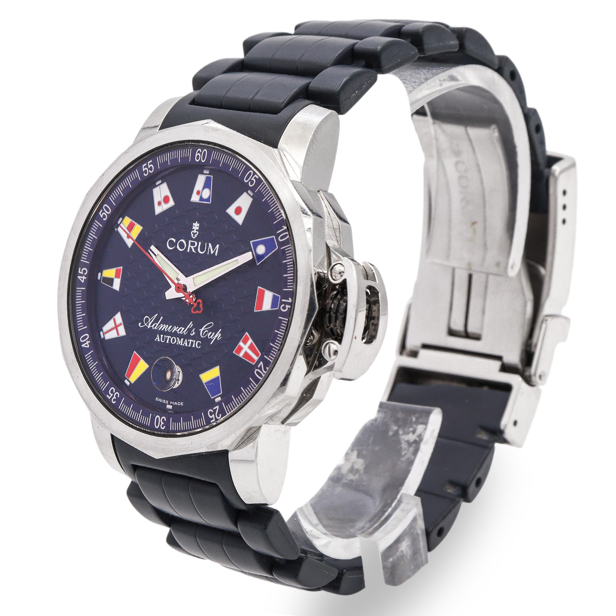 Corum Admiral’s Cup Stainless Steel Date Automatic Men’s Watch Ref. 082.833.20